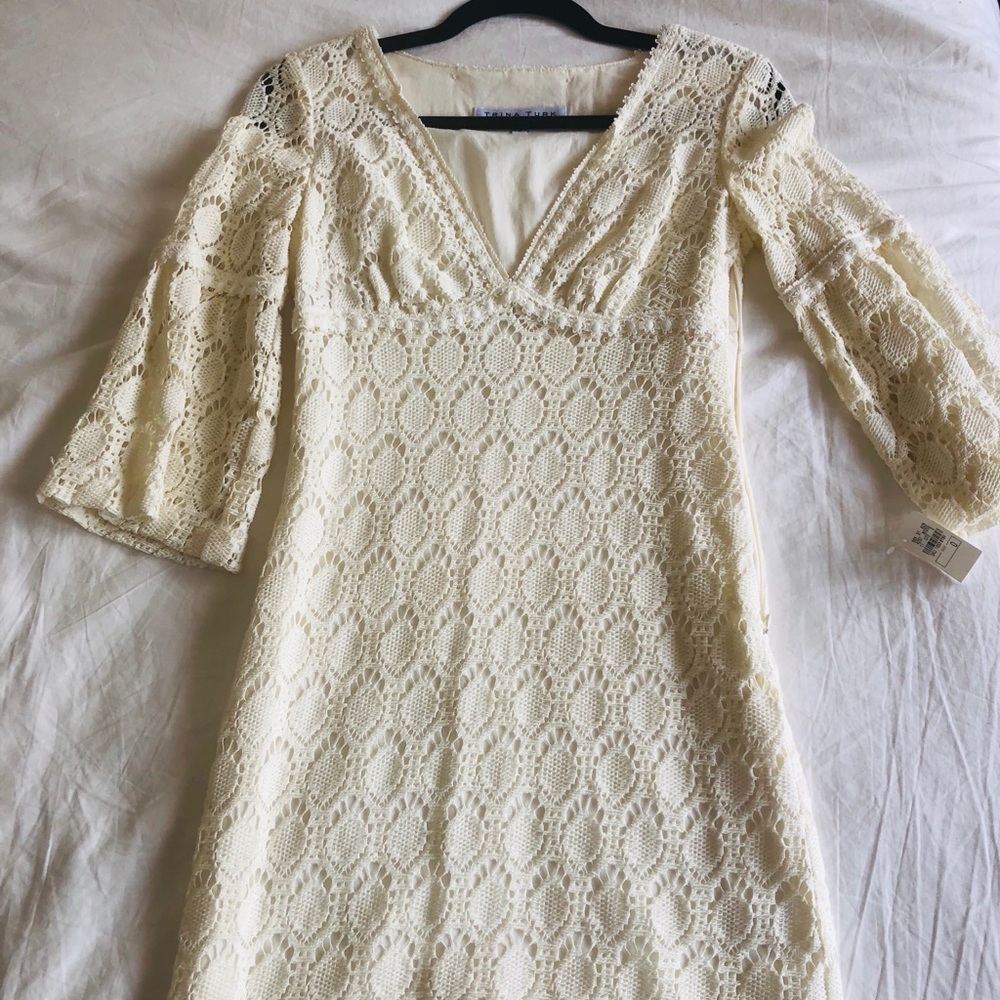 Trina Turk Beige Lace Mini dress NWT